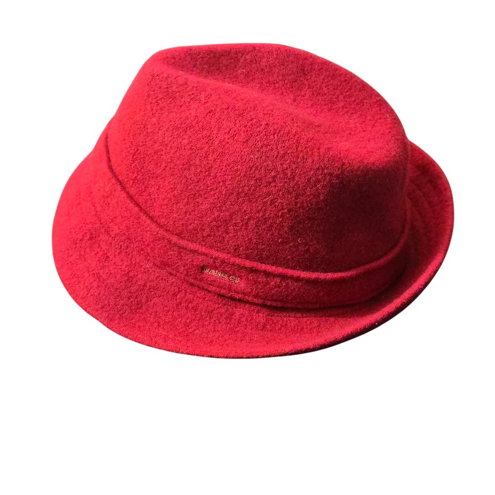 Kangol Wool Gaffer Trilby Hat Red Fedora Mens Womens Large 6445BC